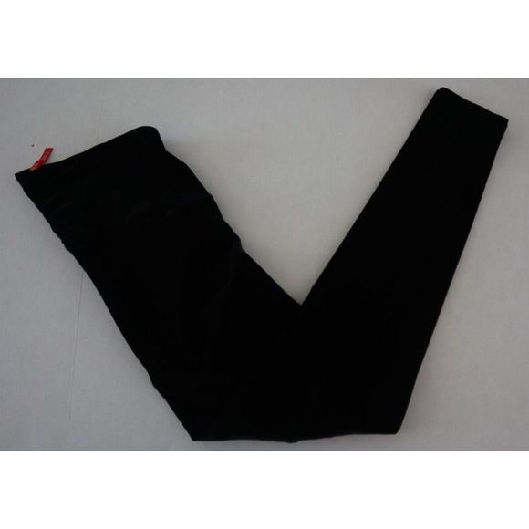 SPANX x Sara Blakely Womens Sz XL Black Velvet High Rise Wide Waistband Leggings - Picture 6 of 9